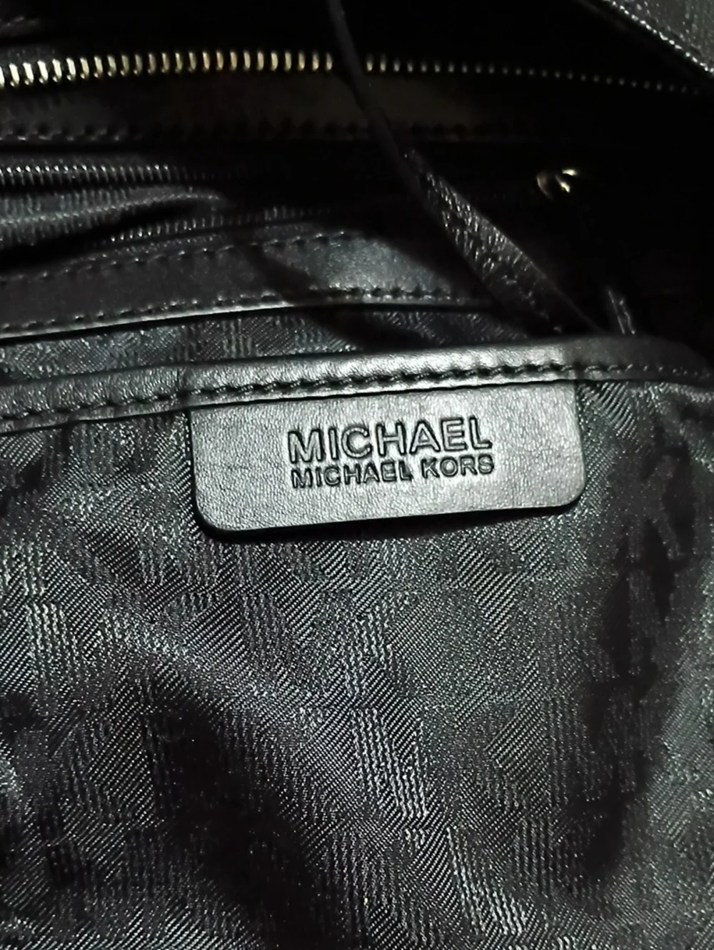 Michael Kors Black MK Logo Messenger Bag
